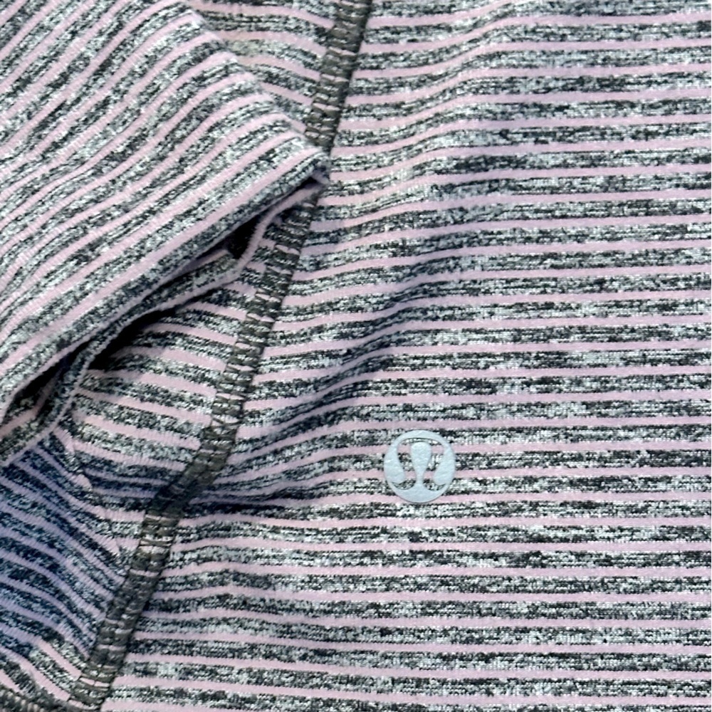 Lululemon Face Your Peace Pink and Gray Running Pullover Size 8 - Picture 8 of 11